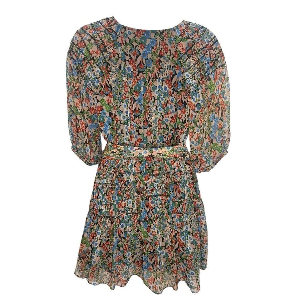Ted Baker Tiania Smock Panel Wrap Mini Dress Size 2 - Picture 4 of 8